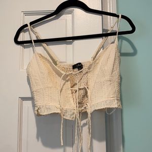 Lace up tank, adjustable straps